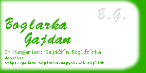 boglarka gajdan business card